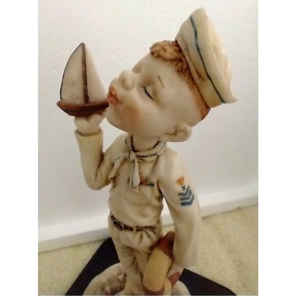 Figurine Boy Sailor Beachcombers Int'l 1999 Whimsical Vintage Resin Statue Art - Picture 3 of 15